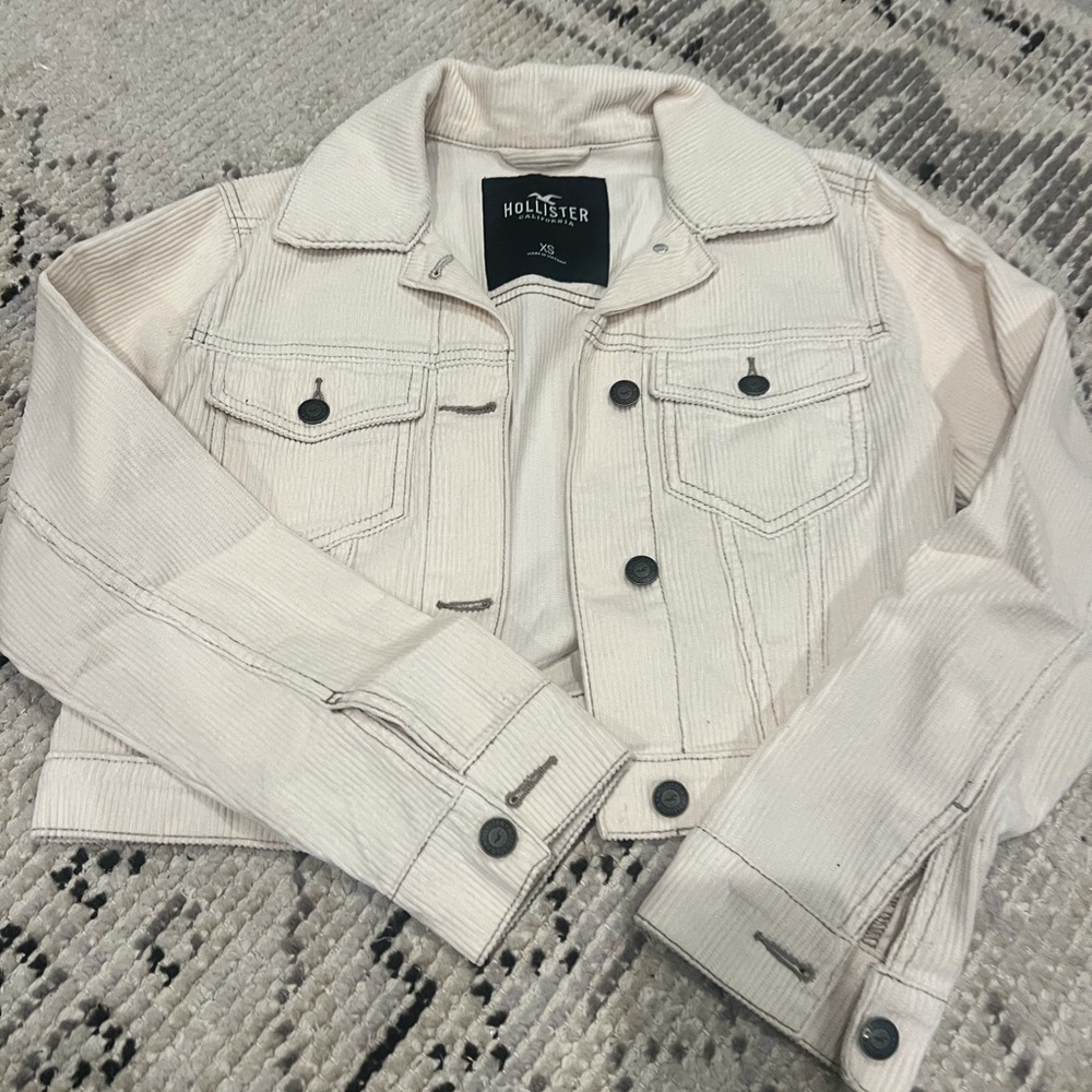 Hollister Off-White Corduroy Jacket